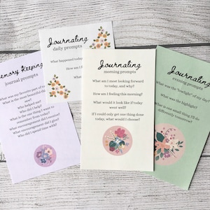 Journal quotidien invite imprimables - Bundle, cartes de journal, cartes de journalisation