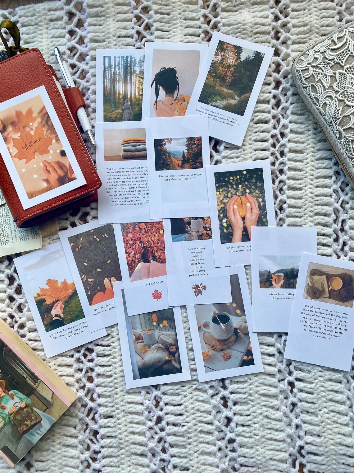 Autumn Ambiance Journal Cards & Planner Dashboards (digital Download ...