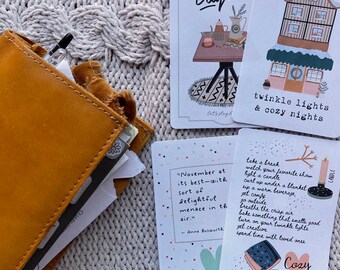 Winter Nights Journal Cards, Journal Inspiration, Planner Cards, Printable Journal Cards, Printable Planner Cards, Bullet Journal
