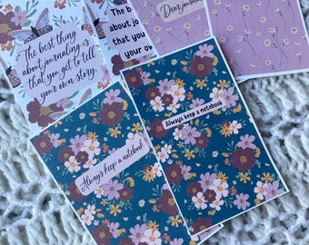 Dear Journal Cards and Dashboards, Planner Cards, Personal Planner Dashboards, A6 Planner Dashboards, journalinghome