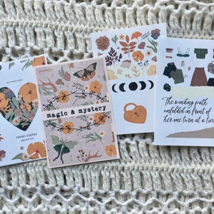 Tarjetas mágicas de diario de otoño, inspiración de diario, tarjetas de planificador, tarjetas de diario imprimibles, tarjetas de planificador imprimibles, diario