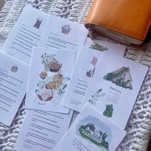 Kit de journal de mars 2024, invites de journal, agenda imprimable - lot, cartes de journal, cartes de journalisation, journalinghome