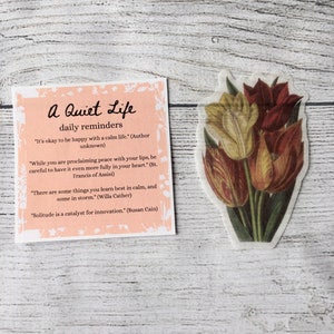 Une carte de journal de vie tranquille pour les rappels quotidiens, les citations de journalisation, l'écriture de citations imprimables