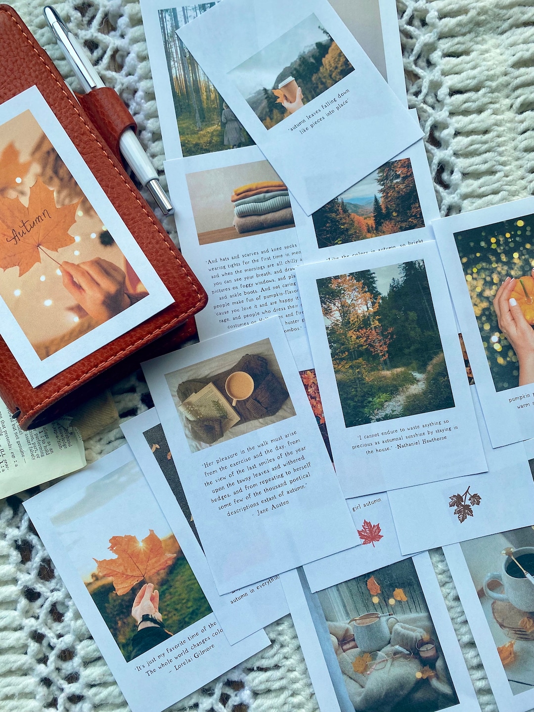 Autumn Ambiance Journal Cards & Planner Dashboards (digital Download ...