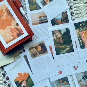 Tarjetas y paneles de diario de ambiente otoñal, tarjetas de planificación, tarjetas de diario imprimibles, tarjetas de planificación imprimibles, diario
