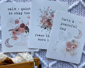 Peaceful Affirmation Journal Cards: Printable Planner Inserts (Digital Download)