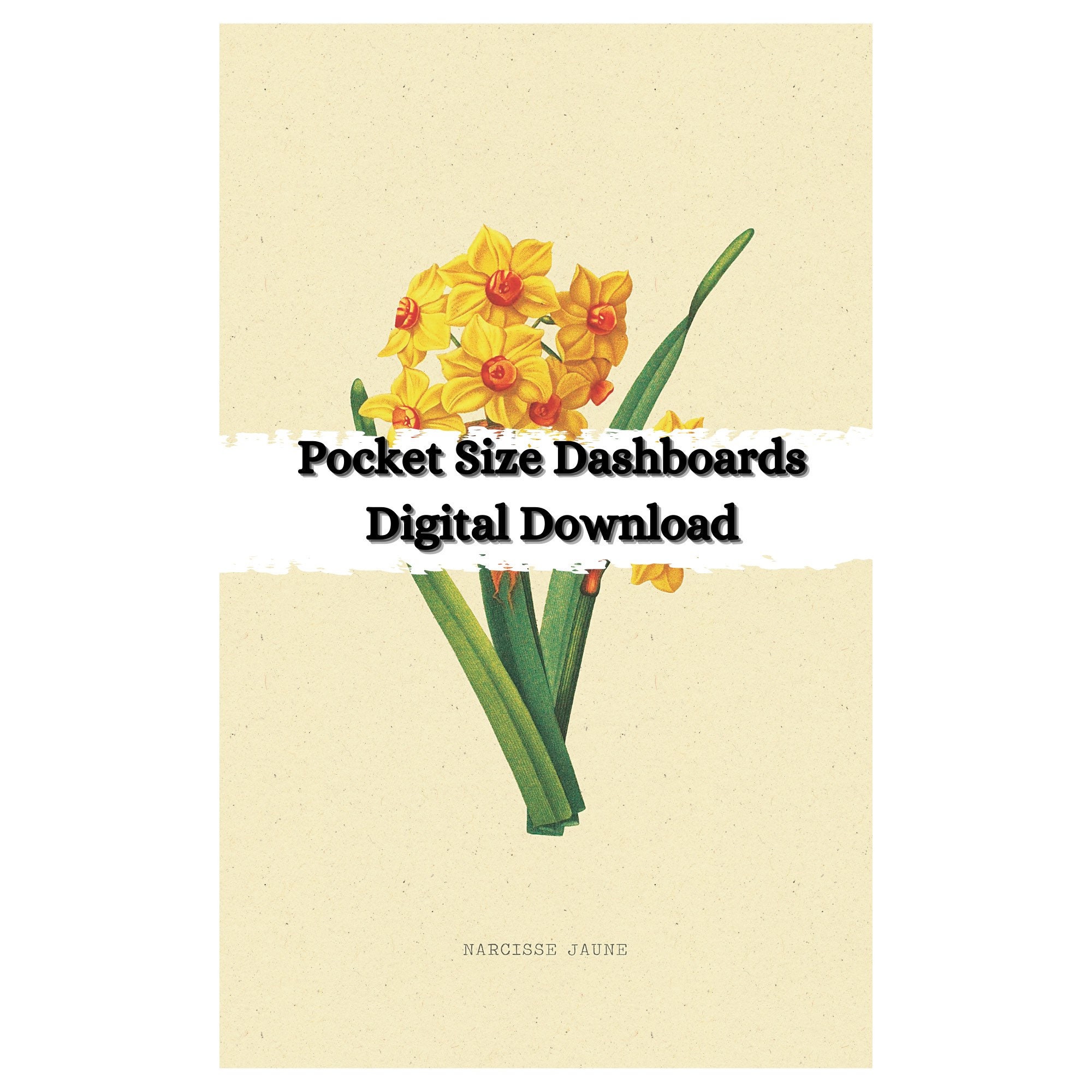 Pocket Printable Floral Dashboards, Digital Download, Journal Deco ...