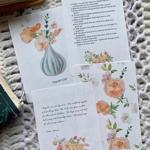 MINI August 2023 Journal Kit, Journal Prompts, Planner Printables - Bundle, Journal Cards, Journaling Cards, journalinghome