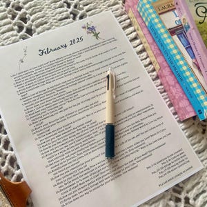 Temas para el diario de una sola página de febrero de 2025, tamaño carta, journalinghome
