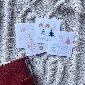 Mini Christmas Journal Cards, Journal Inspiration, Planner Cards, Printable Journal Cards, Printable Planner Cards, Bullet Journal