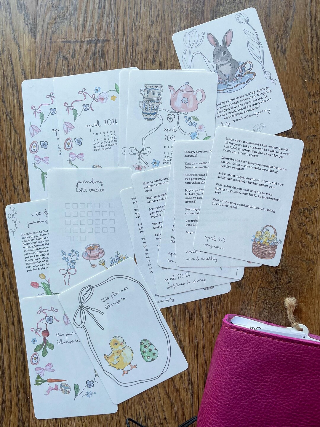 NEW April 2026 Journal Kit: Writing Prompts Cards (digital Download) - Etsy