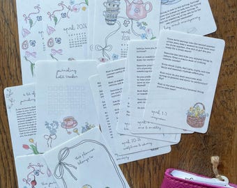 NUEVO Kit de diario de abril de 2026: Tarjetas con sugerencias para escribir (Descarga digital)