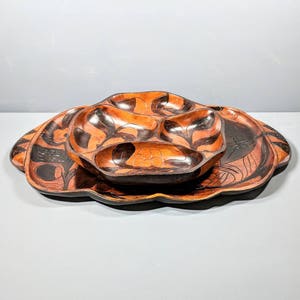 Hand carved Tray & Bowl image 1