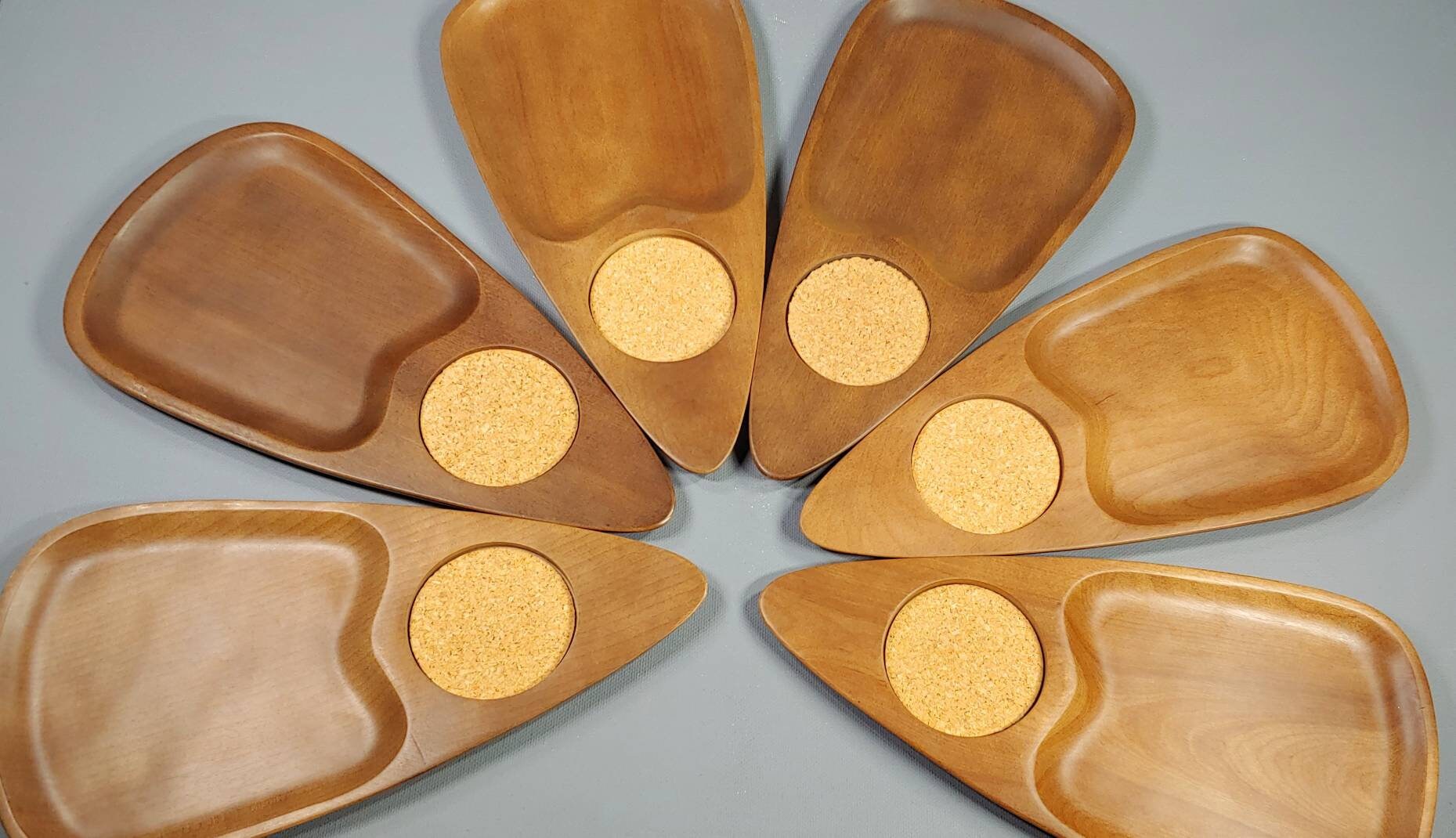 MCM Serving Trays by Rubel Serv Wood Designed by Fred Press Etsy
