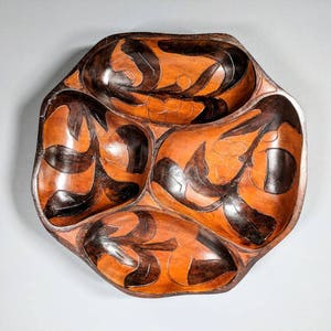 Hand carved Tray & Bowl image 2