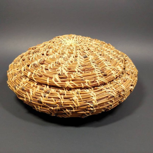 Antique Pine Needle Basket Etsy