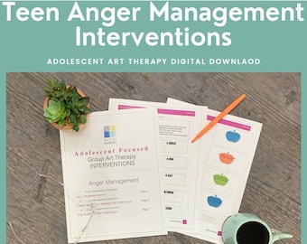 Teen Anger Management Art Therapy Workbook (Digital Download)