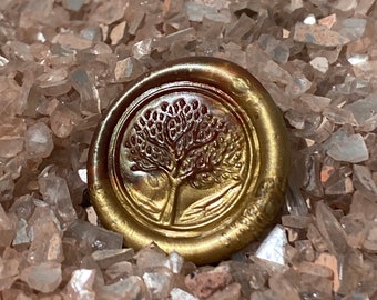 Brown and Gold Tree Wax Seal