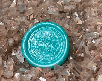 Blue “happy birthday” Wax Seal