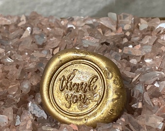 Gold “Thank you” Wax Seal