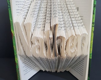Regalo de aniversario - Regalo personalizado - Arte de libro plegado - Nombre personalizado - Regalo de papel, Regalo único, Arte de libro plegado personalizado, Regalo de boda