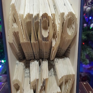 Personalized Gift* Custom Name/Double Line * Folded Book Art