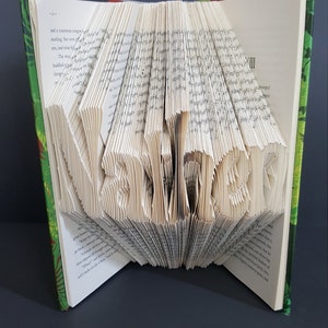 Anniversary Gift - Personalized Gift - Folded Book Art - Custom Name - Paper Gift, Unique Gift, Custom Folded Book Art, Wedding Gift