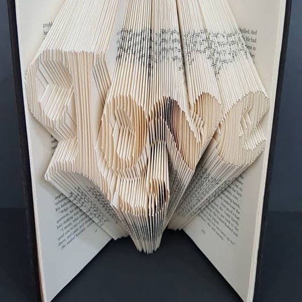 Folded Book Art - Love - Anniversary Gift - Valentine's Day Gift