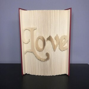 Love Folded Book - Anniversary Gift - Valentine&#39;s Day Gift