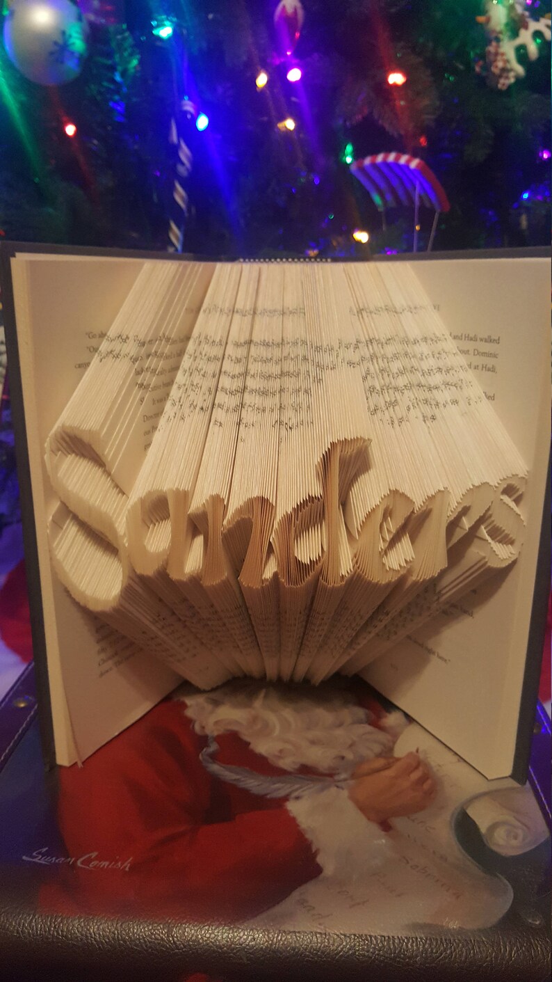 Anniversary Gift Personalized Gift Folded Book Art Custom Name Paper Gift, Unique Gift, Custom Folded Book Art, Wedding Gift image 4