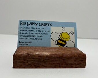 Finished Wood Business Card Display - Business Card Holder - Business Card Display - Wood Business Card Holder