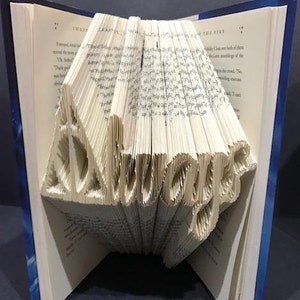 Always Folded Book Art Folded Book Art, Always, Anniversary image 1