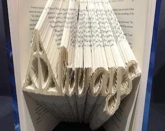 Always Folded Book Art -Folded Book Art, Always, Anniversary