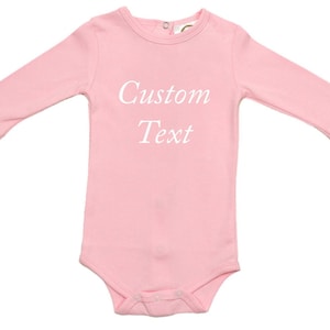 Custom Order, personalized bodysuit, personalized outfit, white, pink, hotpink, custom text, coming home outfit, birthday outfit