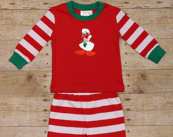 Lullaby Baby Girls Boys Cute Quack Duck Striped Print Pyjamas