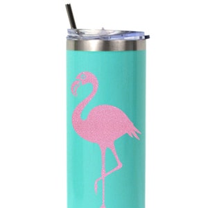 Personalized 20 oz Tumbler, Mother's Day gifts, Stainless Steel Water Tumblers, Flamingo Tumbler, Bridal Tumblers, Birthday Tumblers