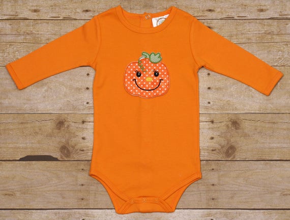 orange baby bodysuit