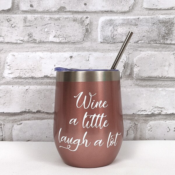 Rose Gold Wine Tumbler Etsy