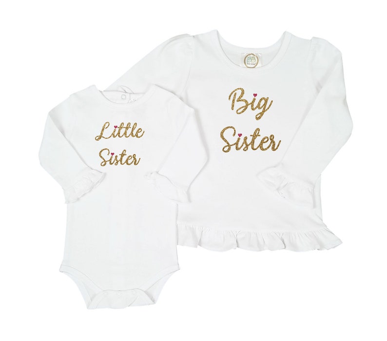 Custom Big Sister Little Sister bodysuit Little Sister Big Sister shirt personalized baby outfit