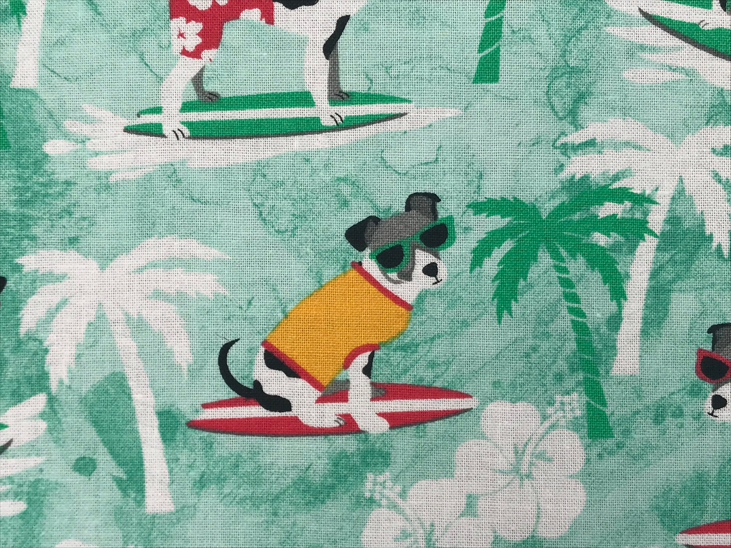 Summer Dog Bandana Surfing Pups Dog Bandana Green Tie On Dog Etsy