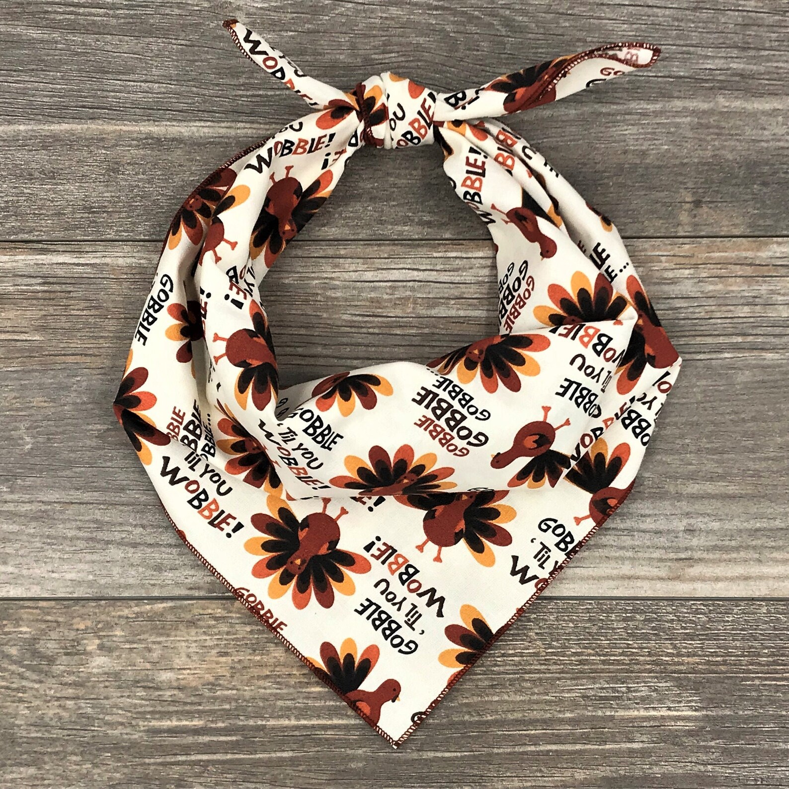 Thanksgiving Tie on Dog Bandana Turkey Dog Bandana Gobble Etsy