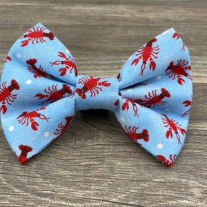 Lobster Dog Bow Tie, Nautical Bow Tie, Summer Bow Tie