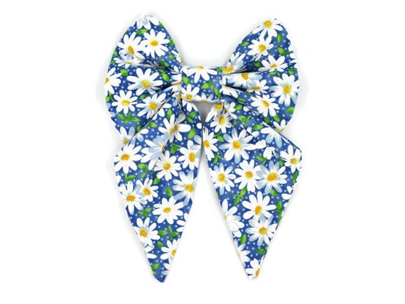 Watercolor Floral Girl Cat Bow Floral Print Flower Dog Bow Easter girl Dog Bow Girly Dog Flower Bow Watercolor Floral Girl Dog Bow