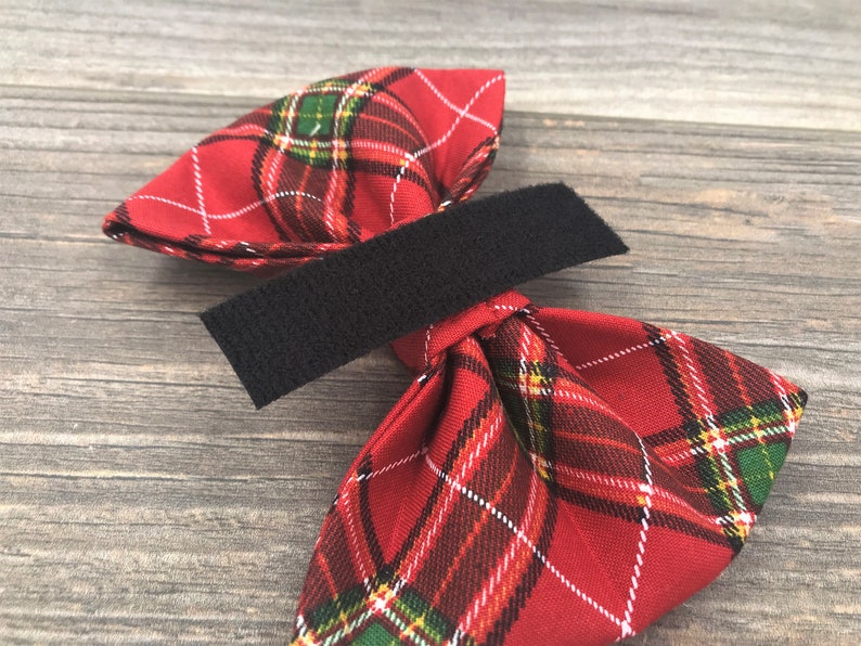 Plaid Christmas Dog Bow Tiered & Green Christmas Etsy