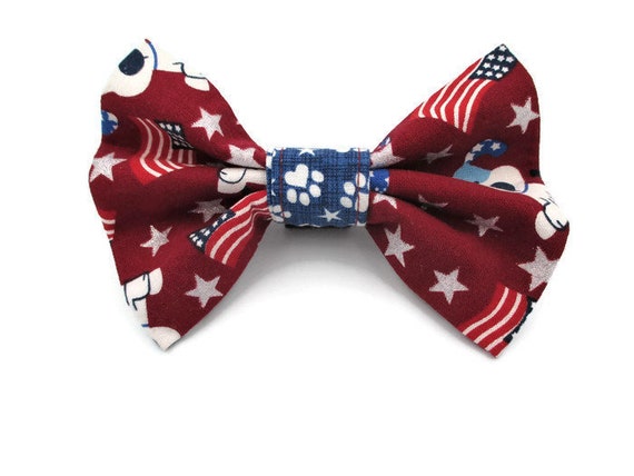 patriotic dog bow tie