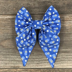 Flower Girl Dog Collar Bow, Sailor Bow, Daisy Dog Collar Bow, Bow Tie, Spring Collar Bow, Easter Dog Bow, Floral Dog Bow, Summer Dog Bow