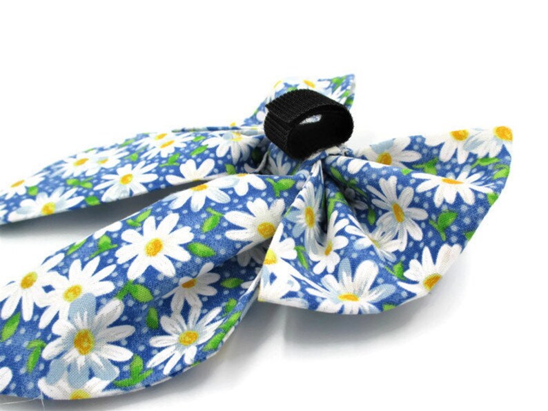 Floral Daisy Girl Dog Collar Bow Sailor Bow White Daisies Etsy