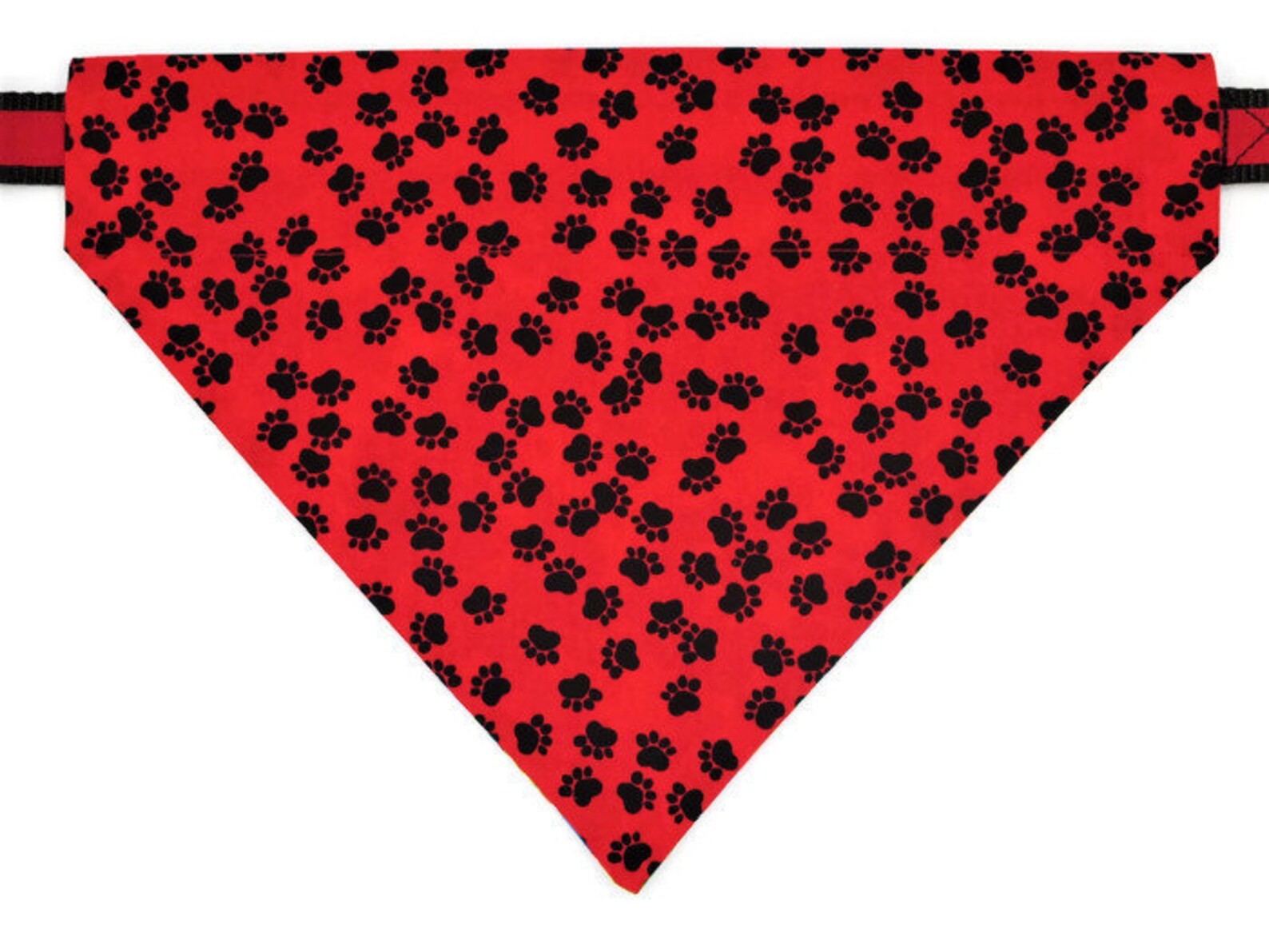 Summer Dog Bandana Over the Collar Reversible Paw Print Dog Etsy