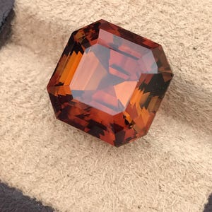 Natural Sherry Topaz Gemstone, Asscher Cut, 24 Carat, Skardu Pakistan