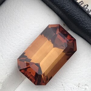 Faceted Natural Sherry Topaz from Shigar Valley Pakistan, 8.80 carat